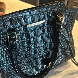Brahmin black mini Priscilla shoulder bag with strap